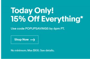 eBay runs 15 percent off post-Christmas flash sale