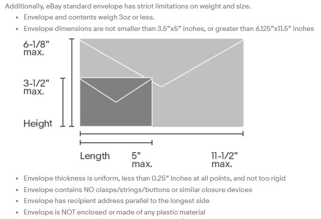 eBay Standard Envelope