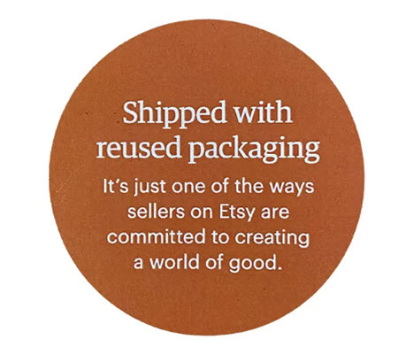 Etsy Sells Stickers to Sellers Who Reuse Packaging